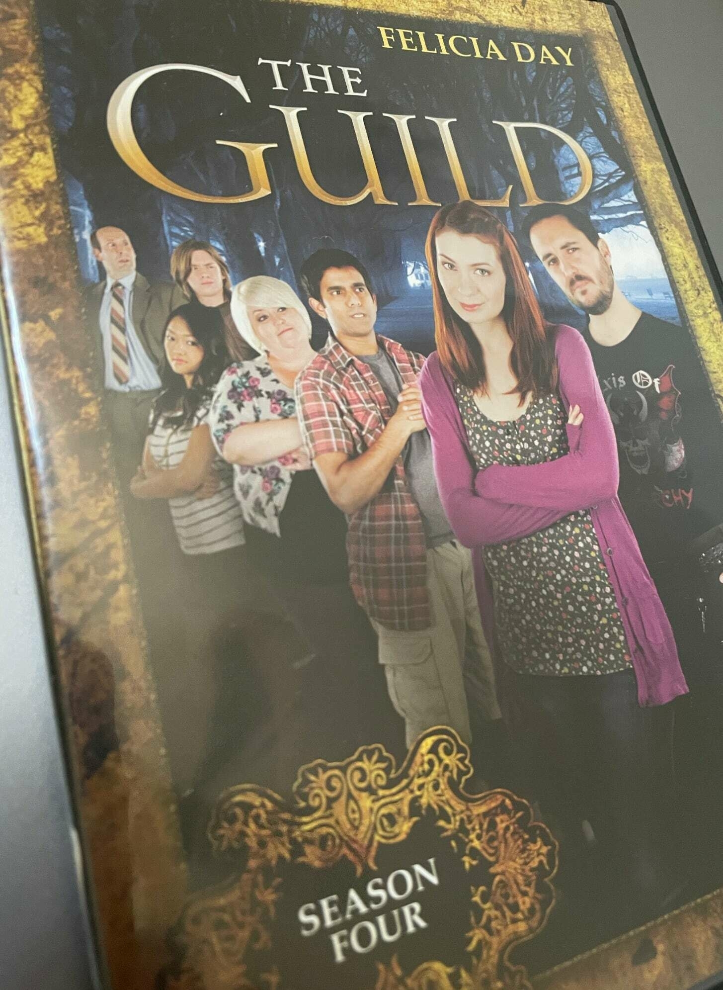 DVD Cover of The Guild season four depicting main cast for that season